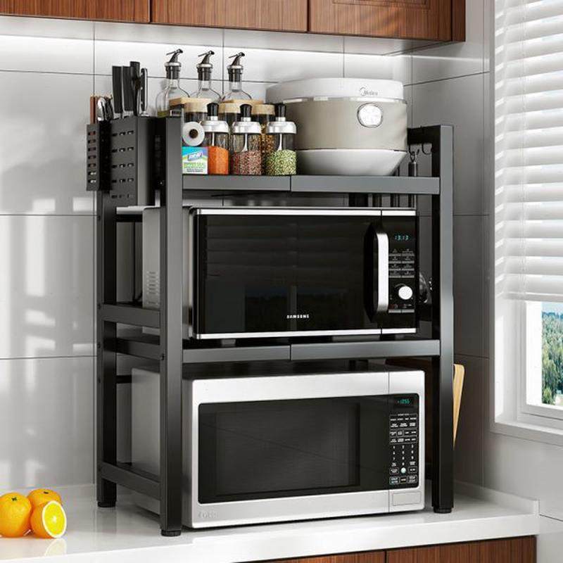可伸缩厨房微波炉置物架双层烤箱架子家用台面多功能桌面收纳支架,厨房/烹饪用具,厨房清洁/工具套装,淘宝优惠券,粉丝福利购,淘宝优惠卷