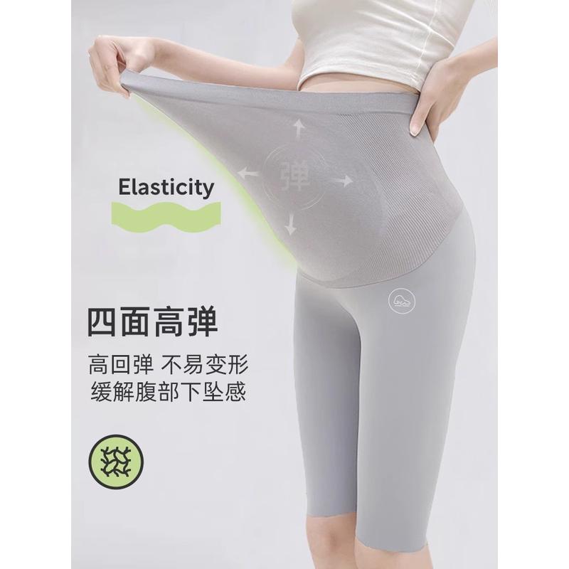 不勒肚特大码五分孕妇鲨鱼裤女夏季薄款胖mm外穿不掉裆打底瑜伽裤