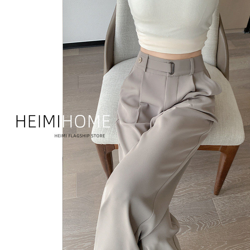 高级感窄版裤女春夏秋宽松小个子休闲长裤显瘦拖地阔腿裤,女装/女士精品,休闲裤,淘宝优惠券,粉丝福利购,淘宝优惠卷