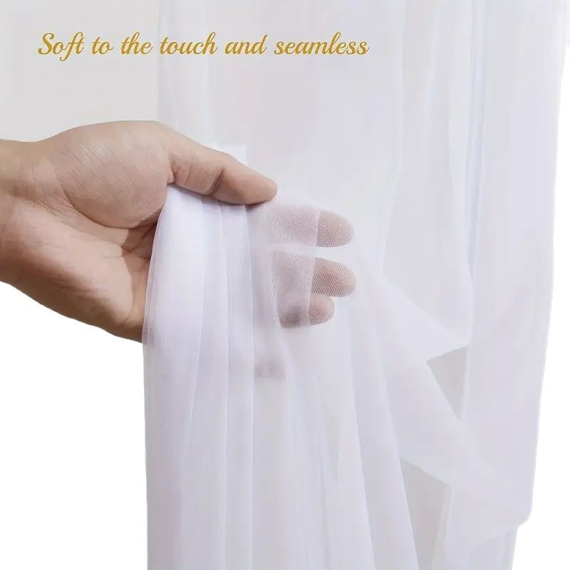 发光纱幔10*10ft网纱锦纶窗幔生日派对场景装饰led灯背景纱帘