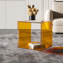 轻奢沙发客厅家用亚克力边几大师设计高级感创意透明小茶几角几