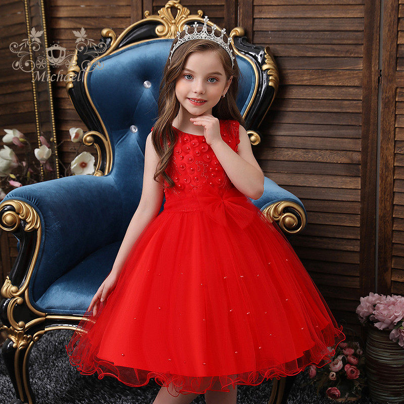 儿童礼服公主裙女童蓬蓬纱洋气主持人钢琴演出服小女孩花童婚礼服