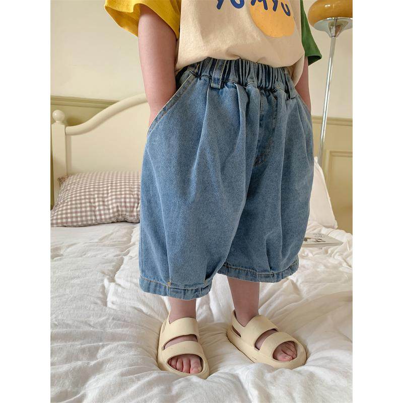 暮晨家新款夏装2024男童薄款棉质牛仔中裤宝宝宽松阔腿裤五七分裤,童装/婴儿装/亲子装,裤子,淘宝优惠券,粉丝福利购,淘宝优惠卷