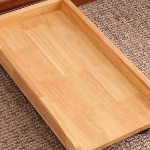 面万向三底座挡板托盘带滑轮可全实木电脑机箱移动置物架架主机托