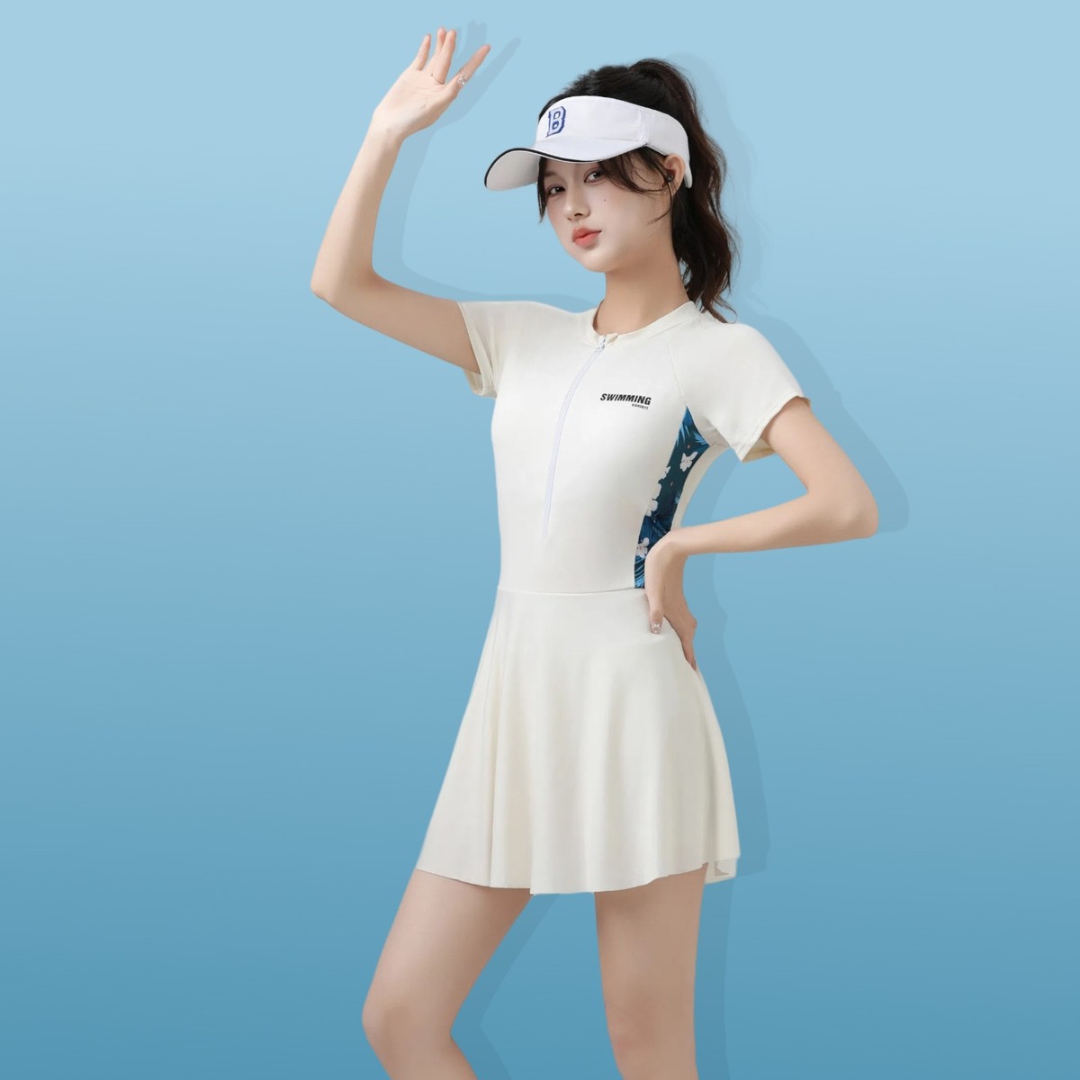 泳衣女款2025年新款夏季遮肚显瘦保守专业游泳衣微胖女孩大码泳装
