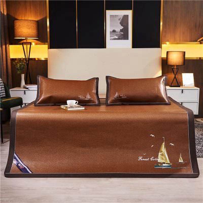 益良藤席三件套1.8m床凉席可折叠1.5米双人冰丝席夏季空调席子,床上用品,藤席,淘宝优惠券,粉丝福利购,淘宝优惠卷