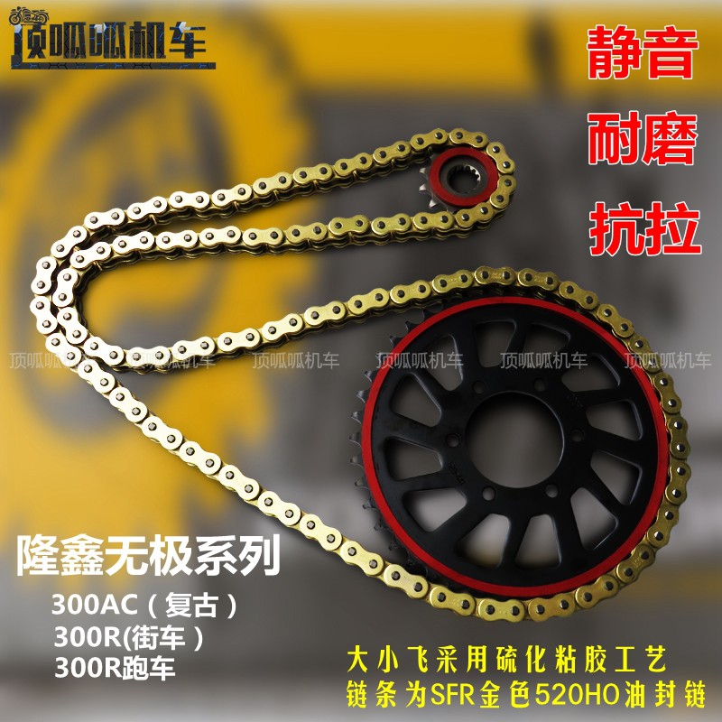 无极300R/RR/300AC静音链轮油封链条套链VOGE300系列大小飞改装件