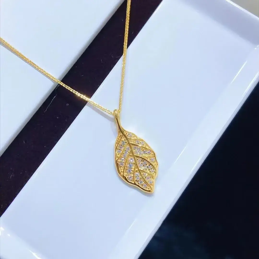 【工厂】金枝玉叶叶子项链一叶