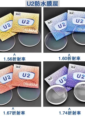 凯米镜片U6防蓝光超薄174树脂