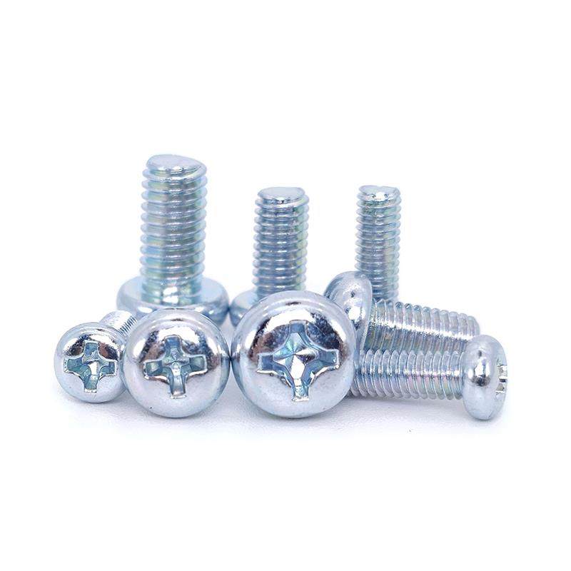 GB823十字槽小盘头镀彩锌螺钉M2M2.4M2.5M4M5M6M8小圆头PM螺丝钉