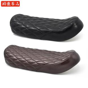 龙嘉V咖250改装坐垫直上双人手工菱形座垫座包鞍座舒适黑棕色真皮