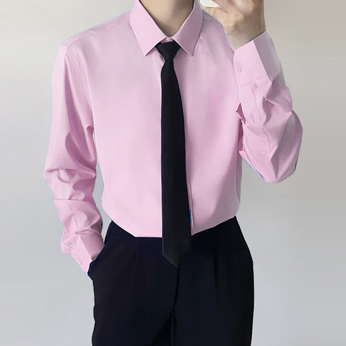 dk日系制服男女浅粉色衬衫长袖