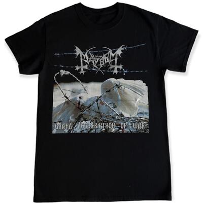 Mayhem摇滚乐队印花短袖T恤西海岸土酷返祖休闲半袖上衣tee