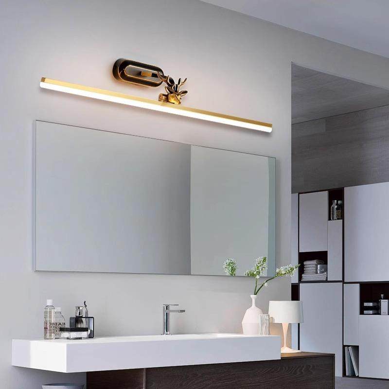 新中式全铜镜前灯简约大气长条形卫生间化妆台壁灯2024新款LED灯,智能设备,其他智能设备,淘宝优惠券,粉丝福利购,淘宝优惠卷