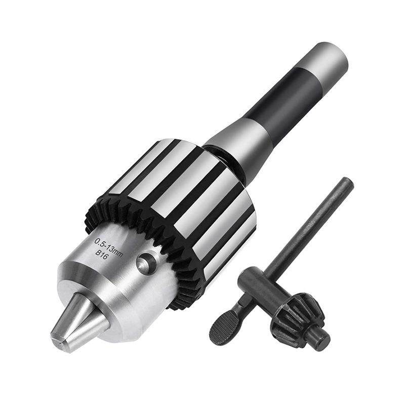 R8柄接杆配扳手钻夹头1-1316mmB16B18JT6JT33英制螺纹7/16