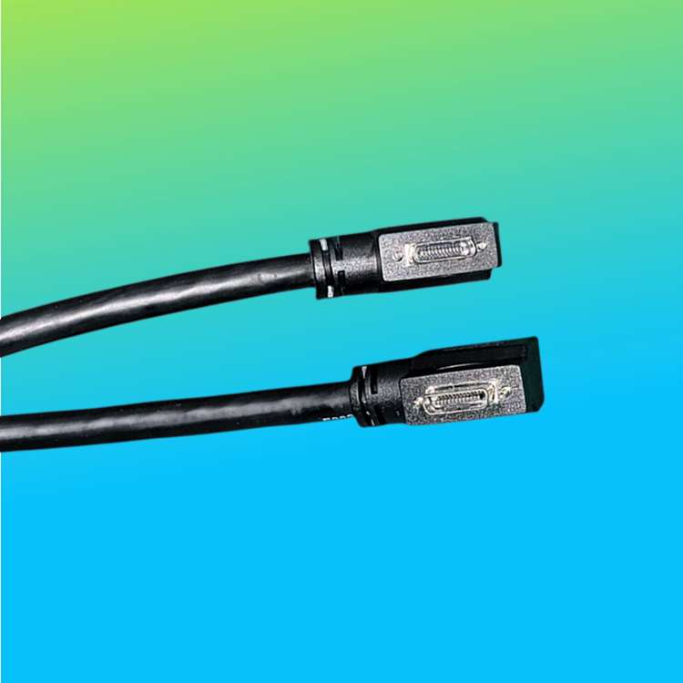 CameraLink Cable SDR-SDR小对小侧弯带紧锁螺丝长边向左长边向右
