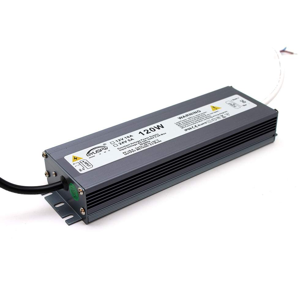 直销 24V120W恒压防水IP67电源 DC24V安防监控驱动户外电源