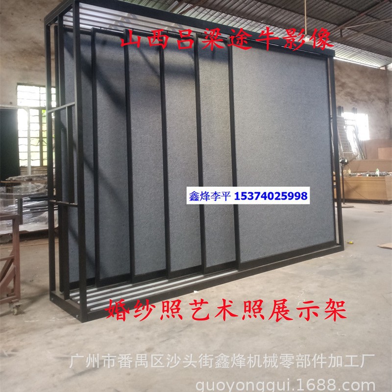 广东装饰画展示架影楼相框展示柜挂画架瓷砖样板架木地板展具铁艺