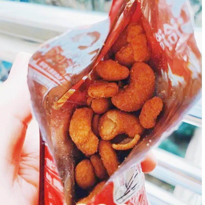 /脆皮腰果金腰带洽洽麻辣小龙虾味追剧宿舍休闲解馋酥脆零食40g*