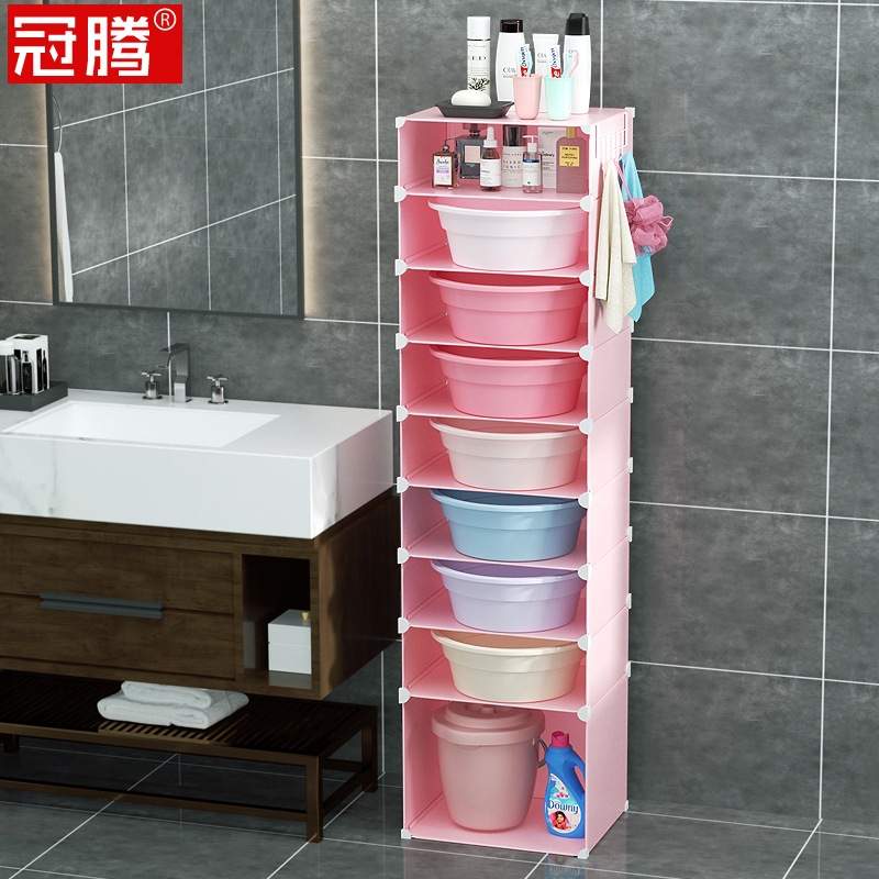 卫生间放盆收纳神器置物架浴室厨房洗脸台网红家用脸盆架收纳架子