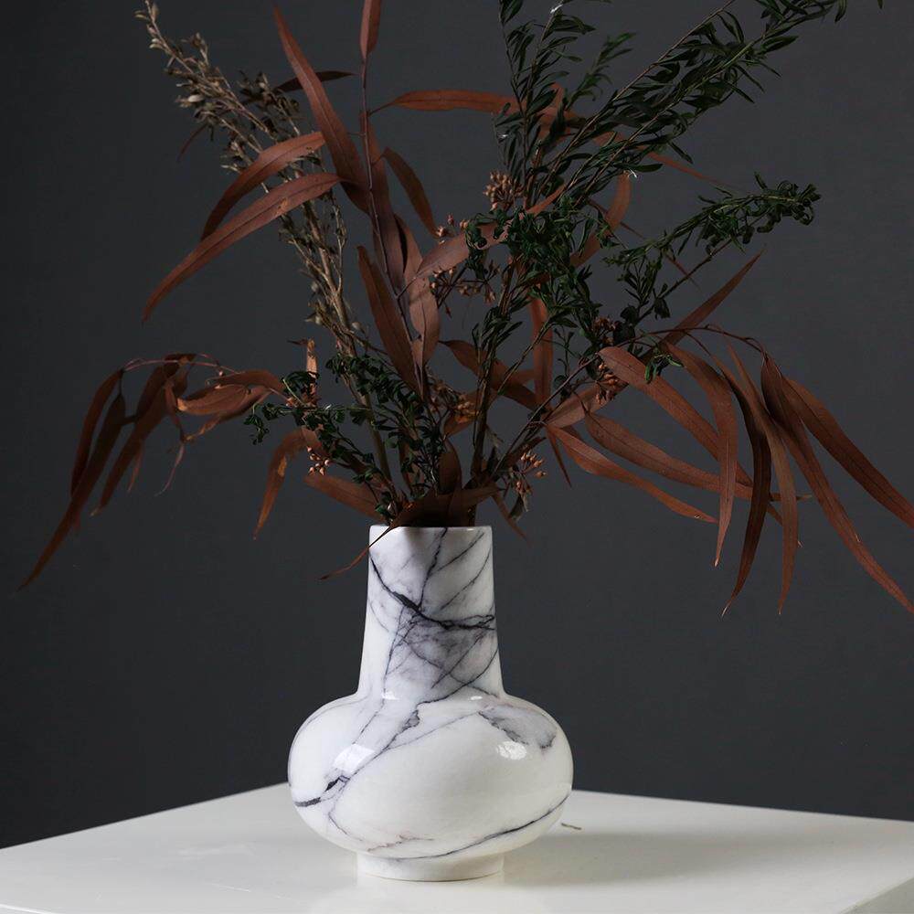 直销轻奢大理石花瓶摆件永生绿植花器家居软装饰品器皿摆设