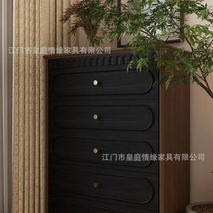 法式 饰柜 复古简约储物柜美式 奢华五斗柜卧室边角储物装