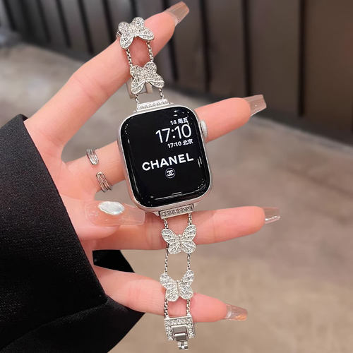 瘦身蝴蝶镶钻iwatchs10手表带987