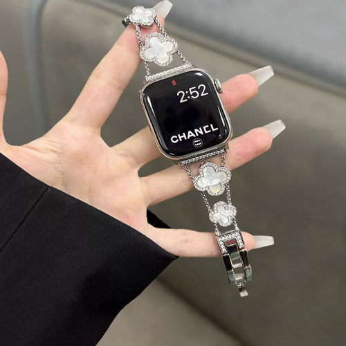 iwatchs10夏天透气四叶草表带