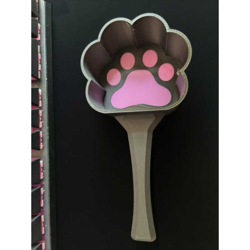 可爱猫爪猫粮勺3D打印材质宠物粮勺高颜值家用长柄易清洗狗食勺子