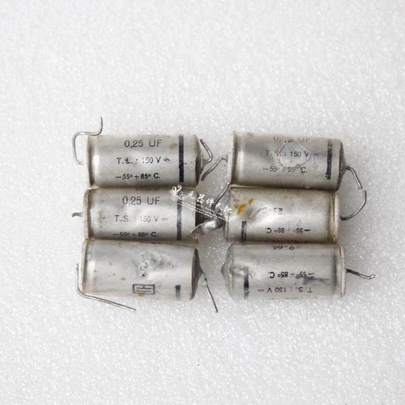 法国进口凹0.25UF 150V单瓷头发烧胆机电容 一端引脚接外壳