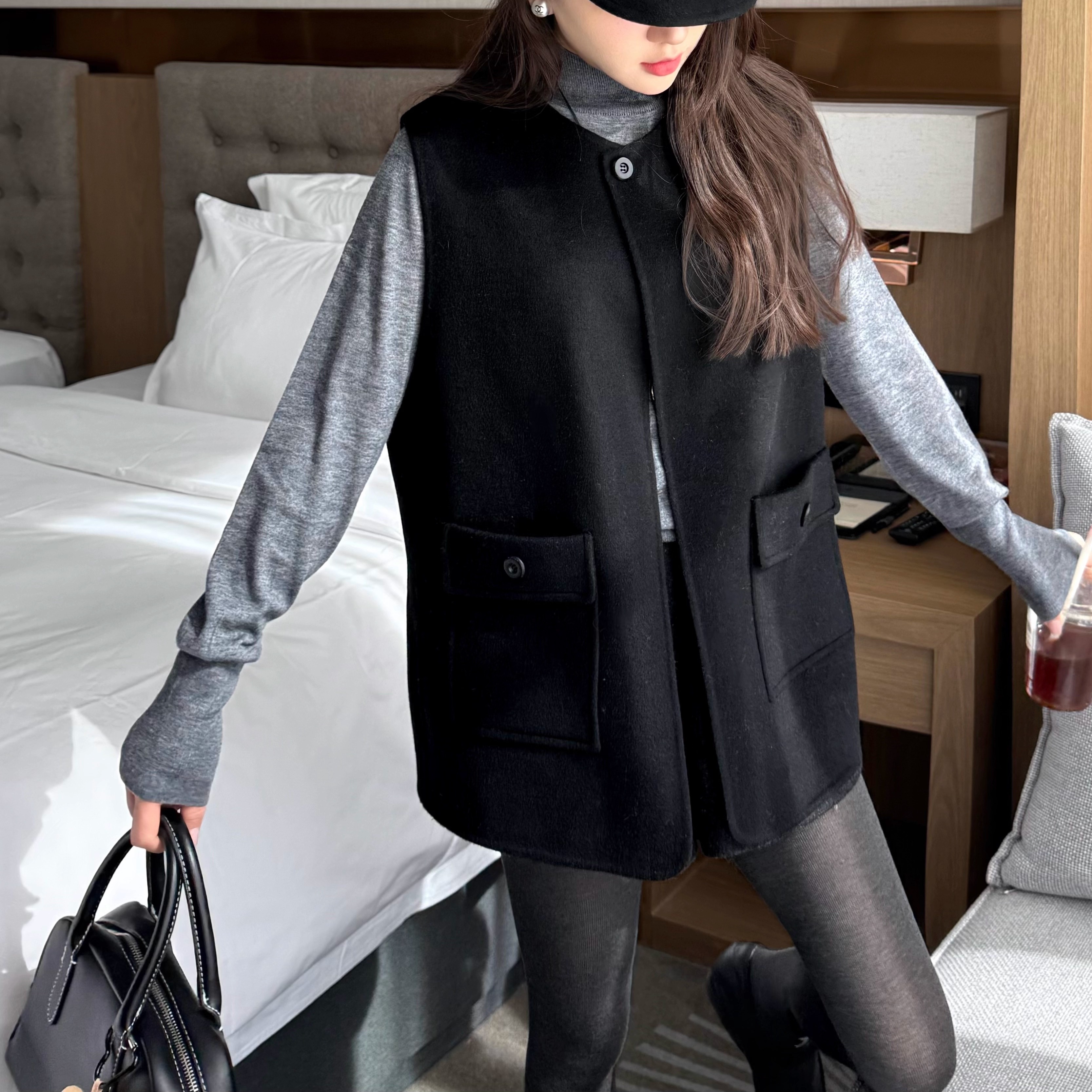 HeeDol熙朵【古堡小香】新款超洋气时尚法式学院风小个子羊毛马甲