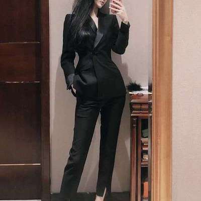 秋季新款气场强大干练气质女装轻奢高级感通勤风西装裤子职业套装