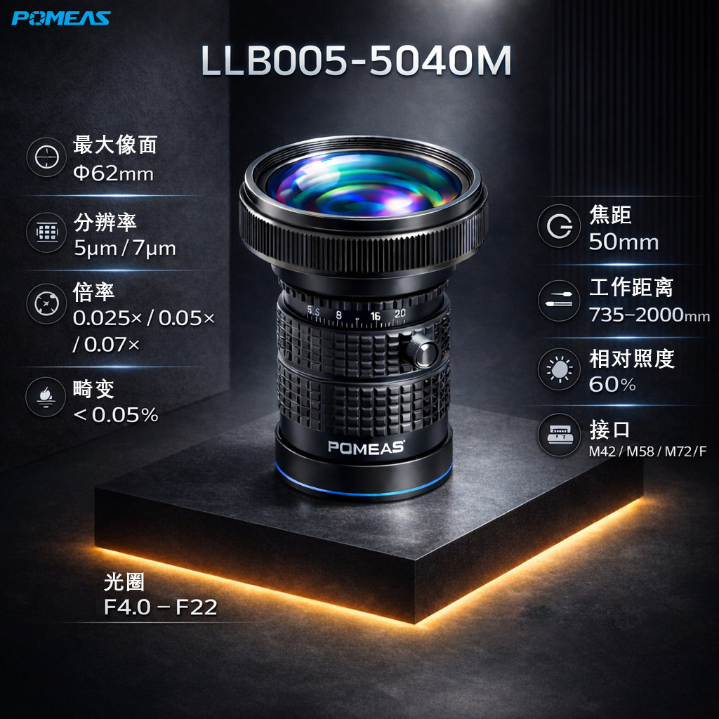 8K高清50mm焦距5um工业线扫?