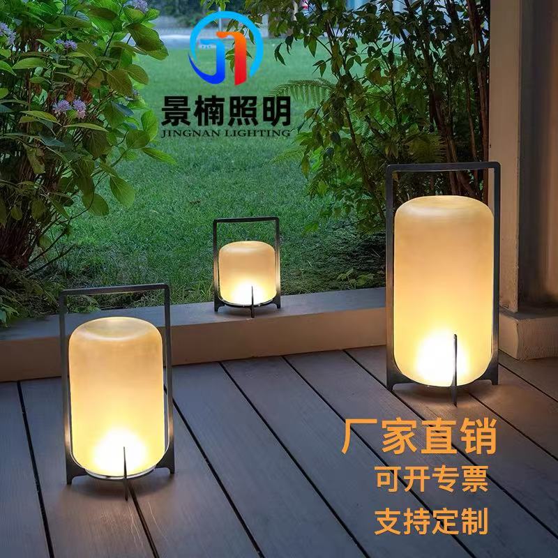 太阳能手提玻璃庭院草坪灯