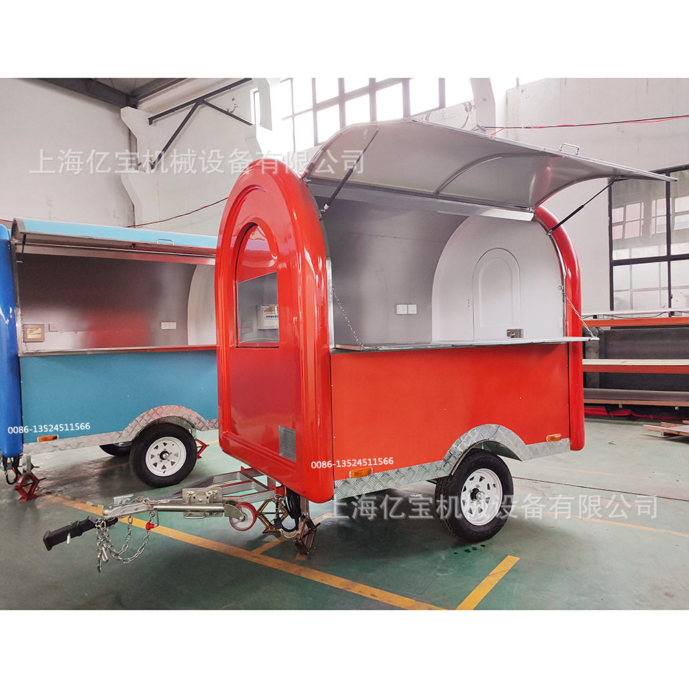 上海亿宝出口欧洲移动餐车小吃车网红烧烤咖啡美食车trucks sale