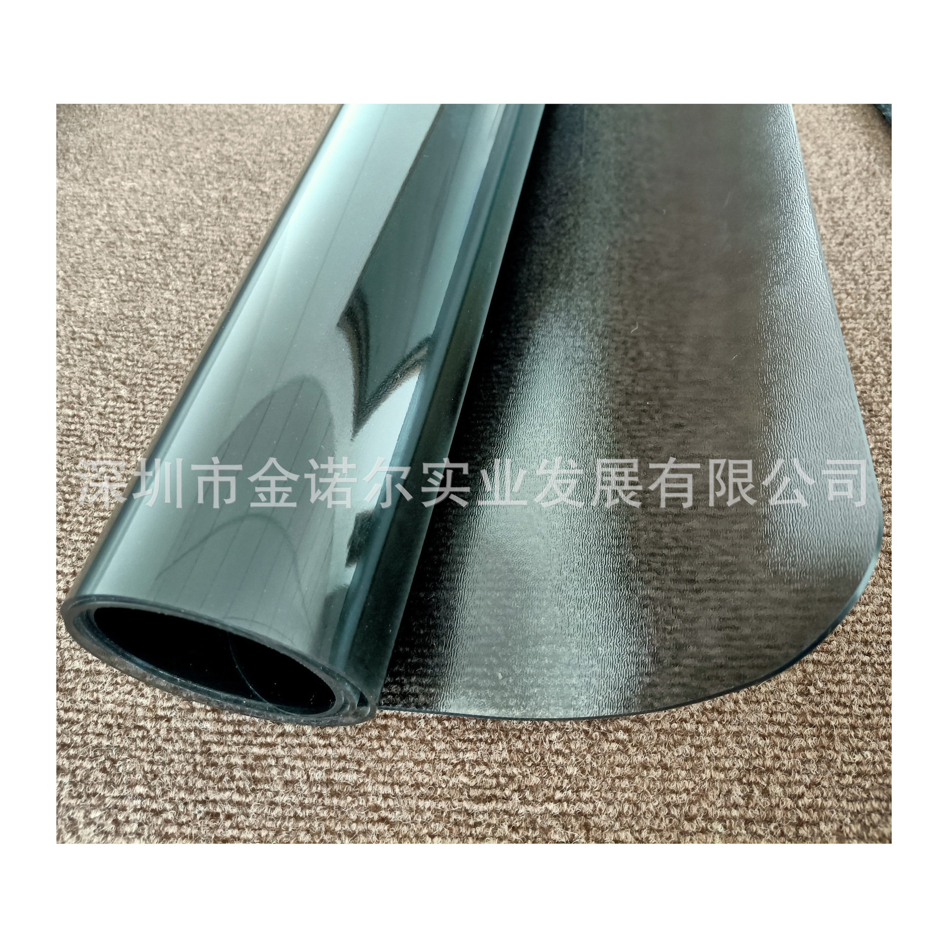 PVC超软透明黑方形商务高端地板保护垫椅子地垫