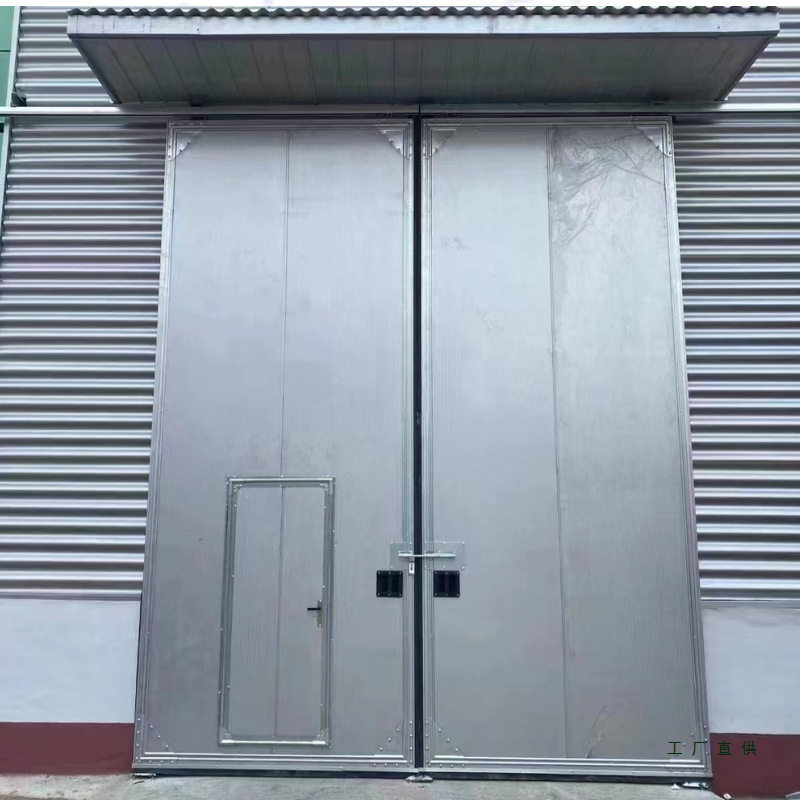 工业重型钢制夹芯板保温推拉门