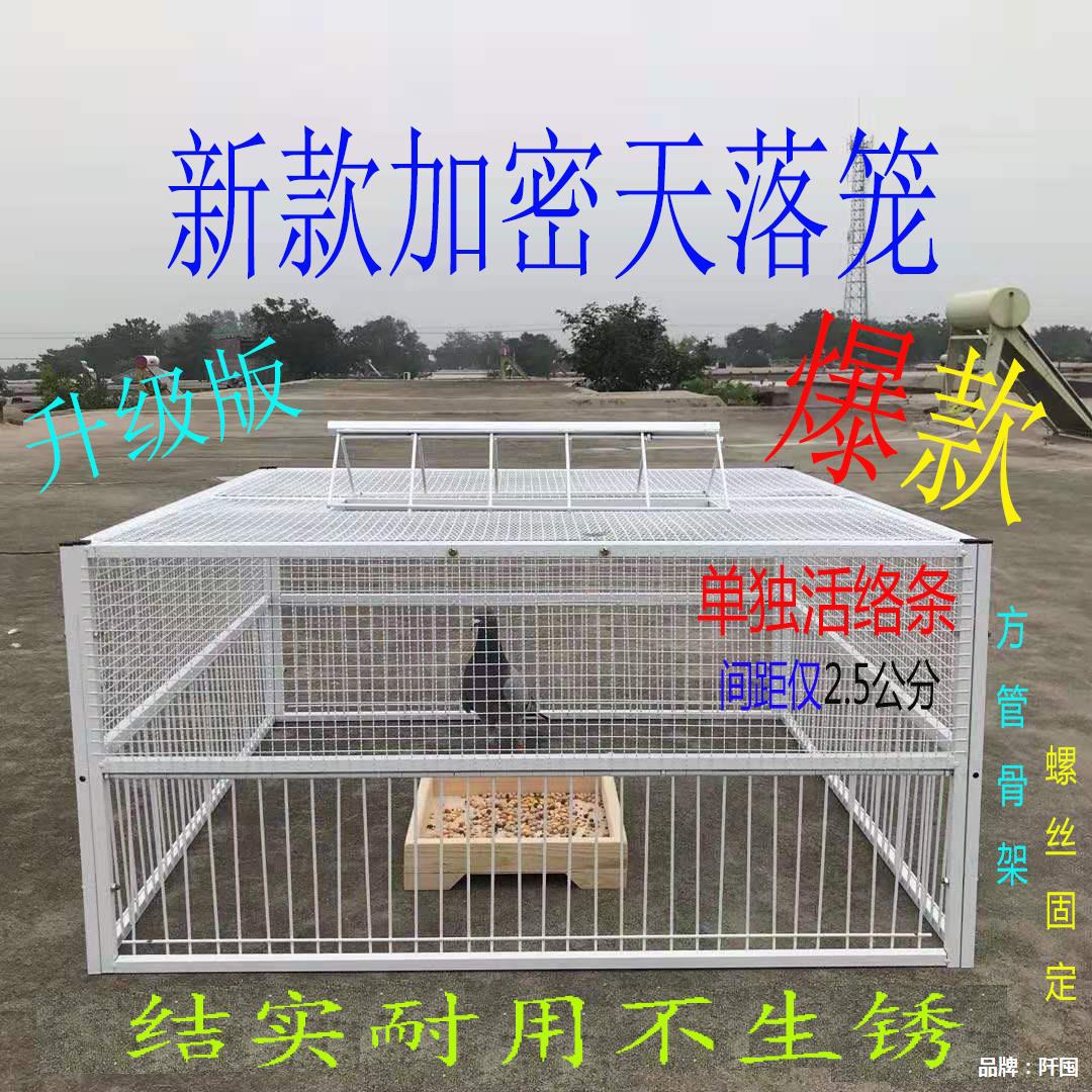 新款天落笼自动收鸽笼可连续进鸽子金属材质养殖笼繁殖笼鸽笼鸽具