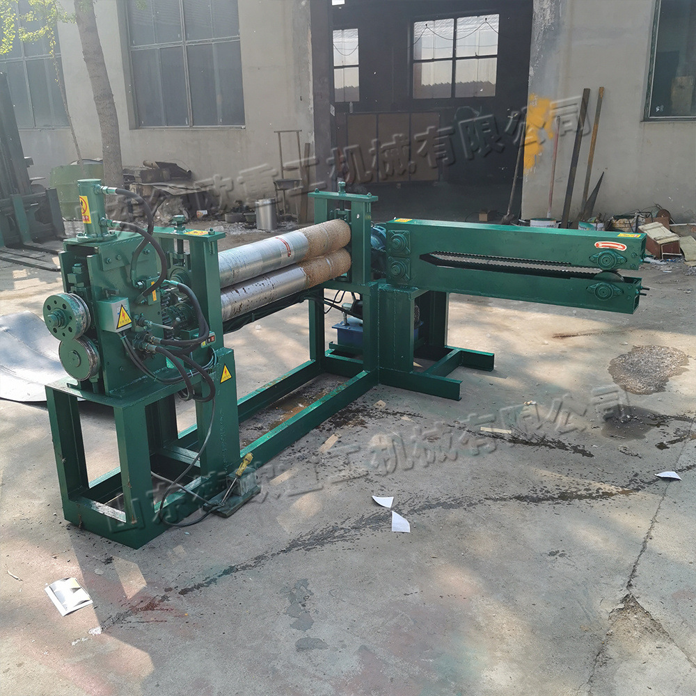 卧式废旧油桶切割机 不规则油桶拆解设备 洗板厂辊轴三合一压平机