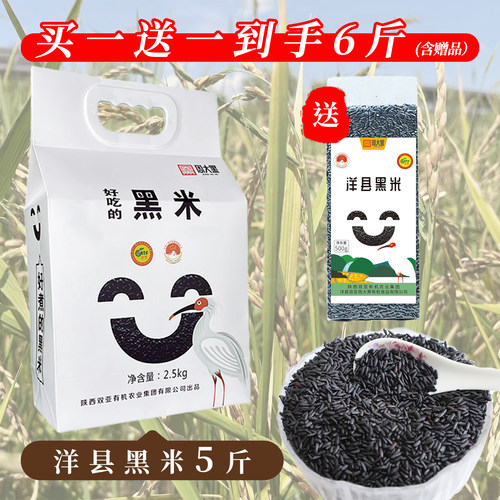 洋县黑米周大黑正品黑米