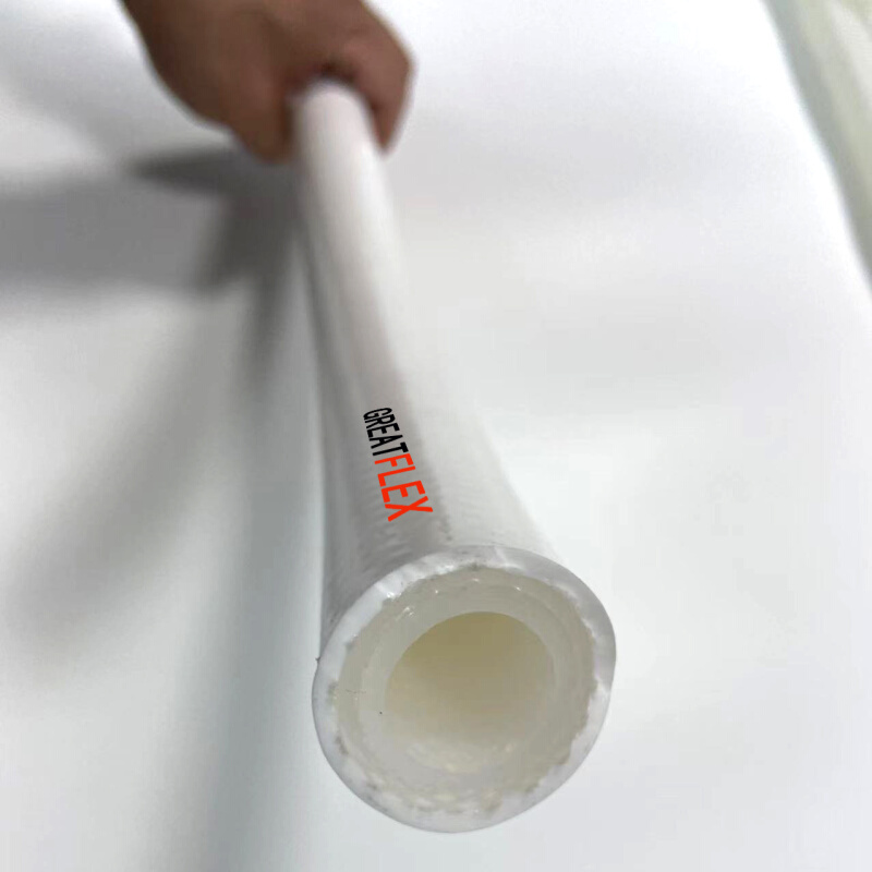 GREATFLEX双层加厚白色夹线真空耐热编织硅橡胶软管BD40工厂
