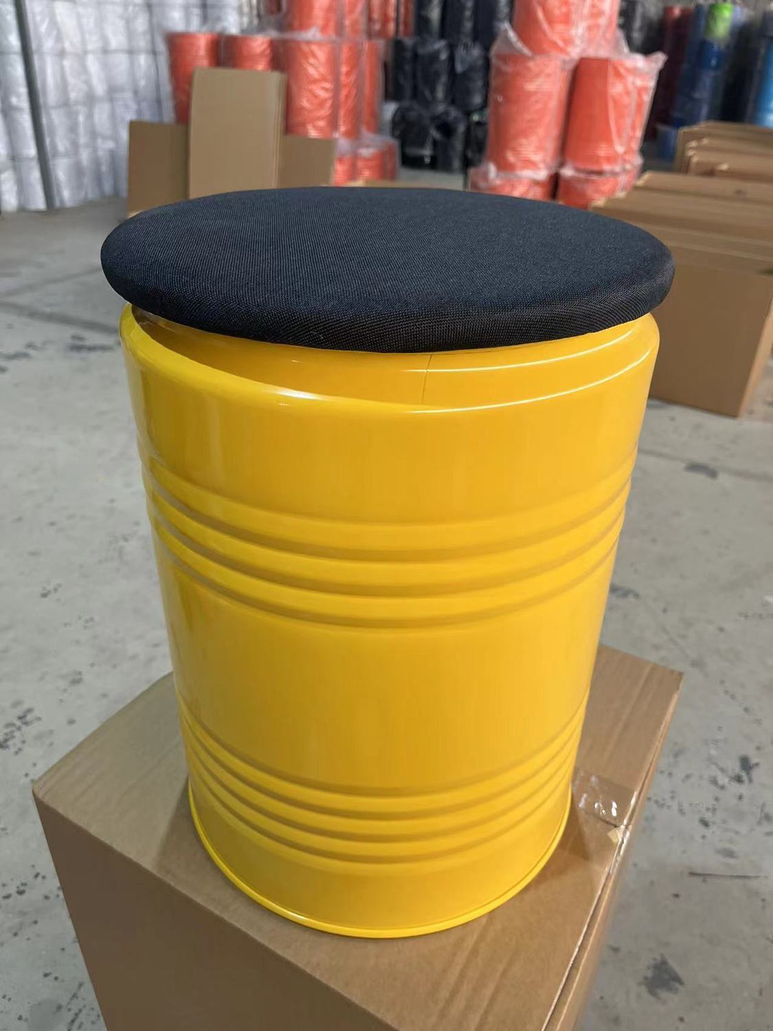 可坐包邮工业风铁艺储物桶凳