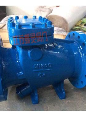 大口径微阻缓闭止回阀HH44X-25C铸钢法兰单板止回阀DN100