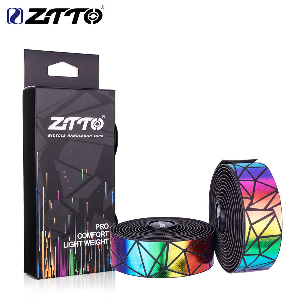 ztto公路车把带自行车金属渐变炫彩绑带减震舒适缠带骑行彩色握把