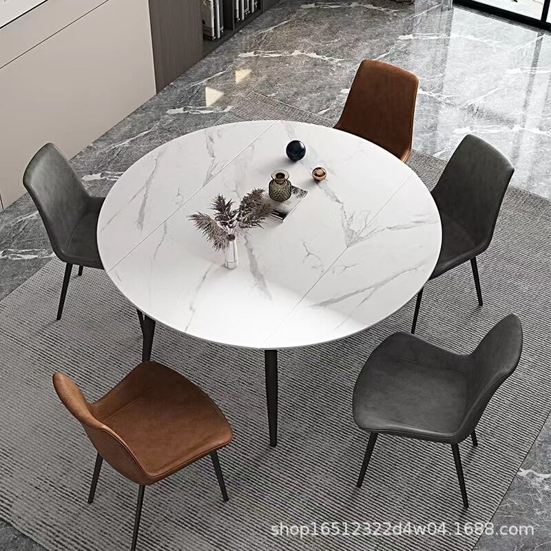 伸缩折叠岩板小户型多功能餐桌