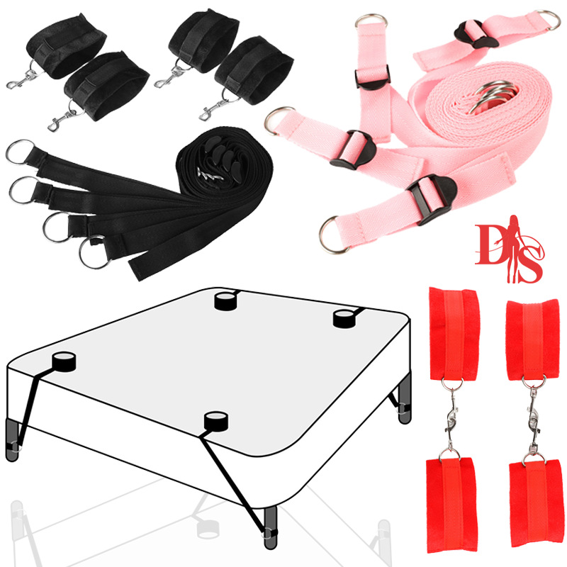 四脚床绑带捆绑趣情道具分腿器用品成年人情绪玩具床上束缚手脚铐