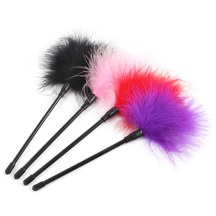 成人羽毛棒女用调情红色羽毛另类夫妻性挑逗玩具用品