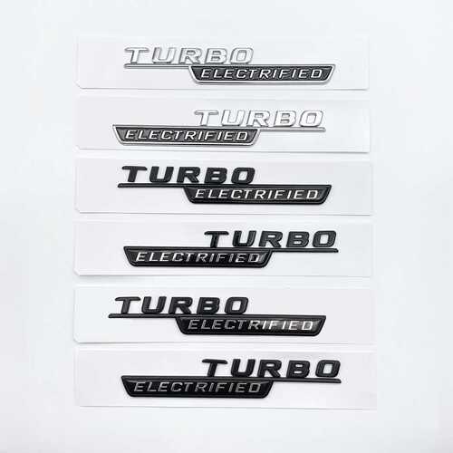 适用奔驰AMGC43电气化涡轮增压翼子板贴标TURBOELECTRIFIED侧标贴