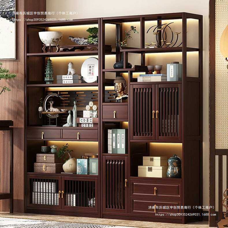 家用型实木博古架实木新中式茶叶展示柜茶室茶柜现代简约多宝阁摆,农机/农具/农膜,其它农用工具,淘宝优惠券,粉丝福利购,淘宝优惠卷