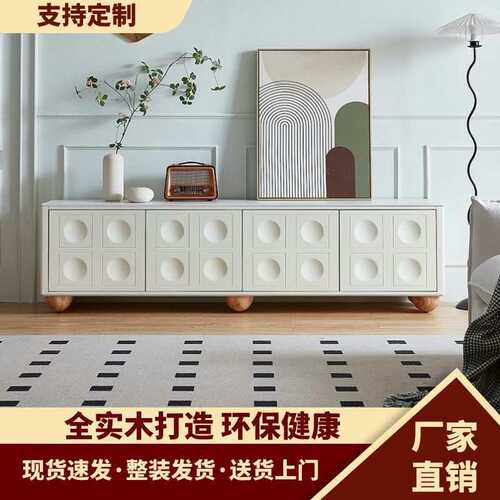 新款法式极简高款网红落地式电视柜现代主卧小户型家用长方形柜子